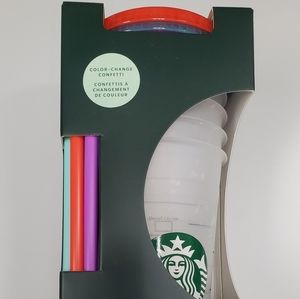 Starbucks color changing confetti reusable cups